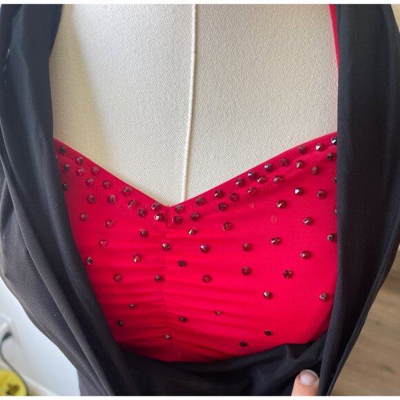 Handmade Dance Costume Size S Adult Contemporary Lyrical Jazz Beaded Sequins - Picture 6 of 7